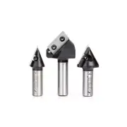 Amana Tool 3-Pc 3D CNC V-Groove Router Bit Pack (AMS-157)