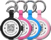 Compatible with AirTag Keychain, IPX8 Waterproof QR Code Air Tag Holder, Silicone AirTags Cases, GPS Item Finders Accessories