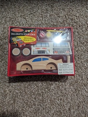 Melissa and Doug Pre-School Race Car And Dinosaur Figurines Paint.