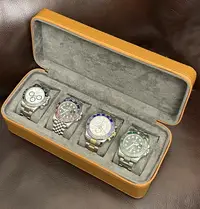 在飛比找樂天市場購物網優惠-手錶展示盒 手錶盒 綠色立體款表盒手錶收納包首飾盒名表存儲包