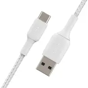 Belkin 2m USB-A to USB-C Braided Cable (White)