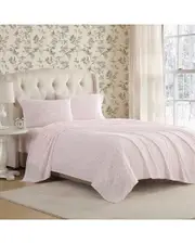 Laura Ashley 200 Thread Count Antoinette Cotton Flannel Sheet Set