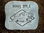Hog steppingstone mold plaster concrete wild pig mould 10.5" x 9" x 1.20 thick