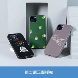 alto iPhone 14 Pro Original經典皮革手機殼/ 迪士尼系列/ 塗鴉巴斯光年/ 黑色