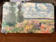 Monet Art Set Wooden Box W/Poppy Field Image On Front Cover (Sealed) Rare