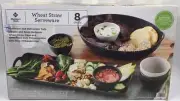 Member's Mark Wheat Straw Gray Serveware, Serving Tray, Bowl and 6 Dip Bowls