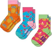 [HAPPY FEET] colorful and fun cotton socks for children with fruit and animal motifs, bananas, pineapples, frogs, snails