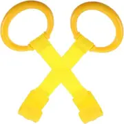 KOMBIUDA 2pcs Baby Pull Ring Toddler Crib Hanging Learning Tool Arm Strength Exercise for Boys and Girls