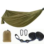 Nevenka Camping Portable Hammocks with 2 Tree Straps for Travel Beach Backyard-ArmyGreen