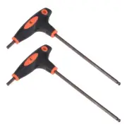 4mm Ball End Hex Key T-Handle Wrench Spanner, Metric S2 Steel 2 Pcs