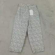 Louise Misha Pants Girls 7 Cream Purple Floral Multi Corduroy Nima Retro Pansy