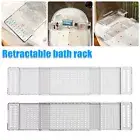 Expandable Bathtub Caddy Tray Bath Table Tub Adjustable Acrylic Holder Organizer