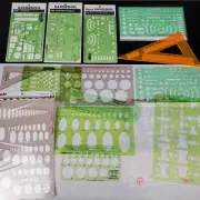 Lot (14) Berol Rapidesign Drafting Templates Circles Ellipses Petroleum Engineer