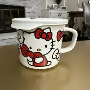 NEW CorningWare Hello Kitty Meal Mug Vented Plastic Cover 20oz Sanrio LIMITED