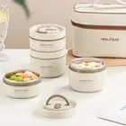 1 Set Lunch Container Leakproof Pack Rice Collapsible Insulated Bento Boxes Set
