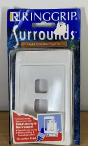 Ringgrip Surrounds Light Dimmer Switch, SMSLD/RB-WE, White, 3 Pack, Brand New