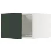 METOD top cabinet for fridge/freezer, white/Havstorp deep green, 60x60x40 cm