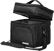 INSMEER 16L Lunch Bag, 2 Decks Insulated Lunch Bag for Work 100% Leakproof Insulated Large Lunch Box Cooler with Shoulder Strap Lightweight Lunch Bag for Women Men Office Picnic Work