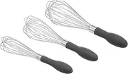 Amazon Basics Stainless Steel Wire Whisk Set - 3-Piece - 29cm / 25cm / 23cm