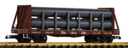 Piko D&RGW Bulkhead Flatcar w/Pipe Load G Gauge PK38795