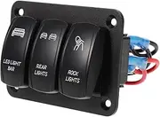iplusmile Stylish Boat Switch Panel 12v Automotive Rocker Switch for Rv Yacht Marine Toggle Switch Panel