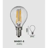 在飛比找蝦皮購物優惠-MARCH E14 4W LED 燈絲燈 G45 燈絲球泡 