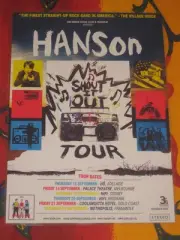 HANSON - SHOUT IT OUT AUSTRALIAN TOUR - PROMO TOUR POSTER