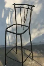 Dining room or Bar Stool Wrought Iron High Chair Unique Design Furniture Solid m