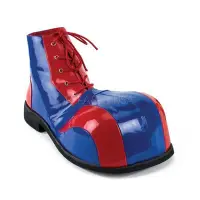 在飛比找Yahoo!奇摩拍賣優惠-小丑圓頭藍紅皮鞋~歐美明星最愛(鋼管舞/車模/國標/夜店/艷