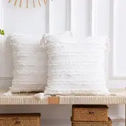 Knitted Geometric Cushion Cover + Super Soft Cotton Set, 45x45cm