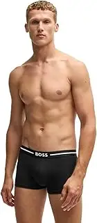 [BOSS] Men's 3 Pack Bold Trunk, Navy/Bright White/Dark Black