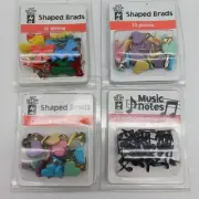 Hot off the Press Assorted Mini Brads Hearts, Bows & Music Notes 4 Pkgs