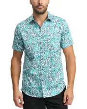 Robert Graham Downing Cotton Stretch Satin Paisley Classic Fit Button Down Shirt