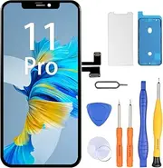 LL TRADER Screen Replacement for iPhone 11 Pro LCD Display 5.8 Inch Touch Screen iPhone 11 Pro Display Digitizer iPhone 11 Pro Frame Assembly Repair Tool with Model A2160, A2217, A2215 2024 New Model