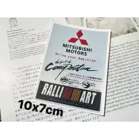 在飛比找蝦皮購物優惠-MITSUBISHI 貼紙三菱 Ralliart JDM 日