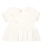 [Il Gufo] Il Gufo Ruffled cotton-blend poplin blouse Y 2 white