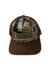 NWT Ariat Men’s Brown Digital Camo Patriot SnapBack Cap One Size Fits Most