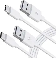 Azhizco USB C Cable, Type C to USB A Charger 2Pack 2M USB Type C Cable, USB-C to USB-A Fast Charging Cord for iPhone 15 Pro Max, Samsung Galaxy S23 S22 Note 20 10, LG G8 G7 V40, GoPro Hero Switch