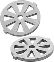 Uonlytech 2Pcs Stainless Steel Meat Grinder Plate Discs Durable Accessories for Home Meat Mixer Easy to Use Sausage Maker Attachment High Performance Grinding Tools