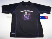 Fremantle Dockers AFL Boys Black Printed Short Sleeve Rash Vest Size 5 New