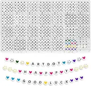 FIREYUN 1400 PCS Letter Beads Kit,Colorful Alphabet Beads - 28 Styles of Assorted Alphabet Beads for Friendship Bracelets, Preppy Beads for DIY Jewelry and Bracelet Making with Beads Case for Teen Girls Ages 6-12