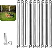 Chain Link Fence Post Height Extender for Dogs/Deer, Heavy Duty Privacy, 2 Ft Fence Extender, Prevents Jumping, 9-pack