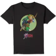 The Legend of Zelda Ocarina Circle Unisex T-Shirt - Black