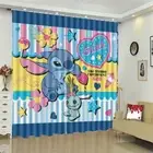 Little Blue Nice Doll 3D Curtain Blockout Photo Printing Curtains Drape Fabric