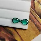 9x6 mm Natural Emerald Pear Cut Pair Transparent Gem Loose Emerald 2.17 Carat
