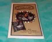 ALL THROUGH the NIGHT APPLIQUE PATTERN 214 ~ SUNFLOWER & CHICKENS ~ PILLOW RUG