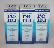 LOT(3) BAUSCH & LOMB RENU CONTACT LENS SOLUTION ADVANCED FORMULA 12OZ EXP 6/2026