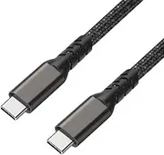 USB C to USB C 3.2 Gen2 20Gbps PD 100W Cable [1.7ft Nylon Braided], Sisyphy 4K@60Hz Monitor Video Cable Compatible with Surface, MacBook Pro/Air, iPad Pro, Pixel and More Type-C Devices