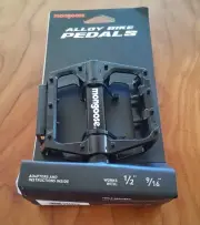 Mongoose Bike Pedals for Adult Mountain Bikes 1/2" & 9/16" Adapters Included