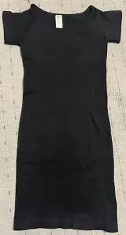 Irisnaya Women Shapewear Tummy Control V Neck Mini Dress Large Black